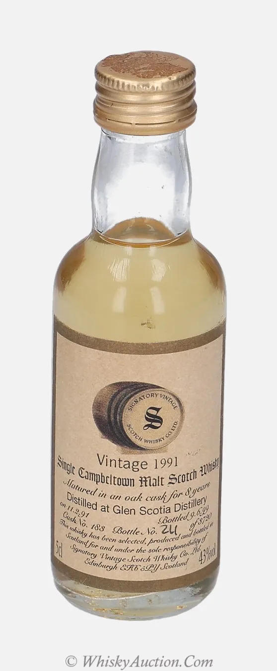 Glen Scotia 8 ans (11.2.1991 / 9.6.1999) – Signatory Vintage Scotch Whisky Co. Ltd.