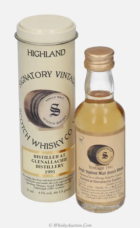 Glenallachie 8 år (5.3.1991 / 10.3.1999) – Signatory Vintage Scotch Whisky Co. Ltd.
