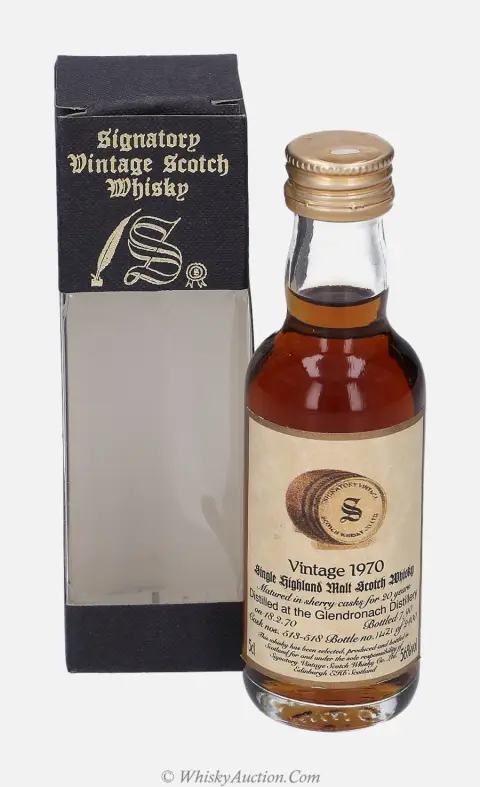 Glendronach Vintage Scotch Whisky 20 år (18.2.1970 / 7.1990) – Signatory Vintage Scotch Whisky Co. Ltd.