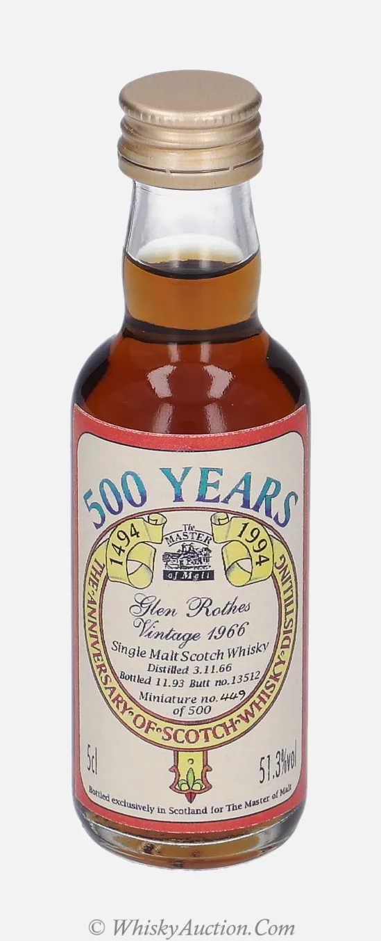 Glenrothes（1966年11月3日 / 1993年11月）– Master of Malt
