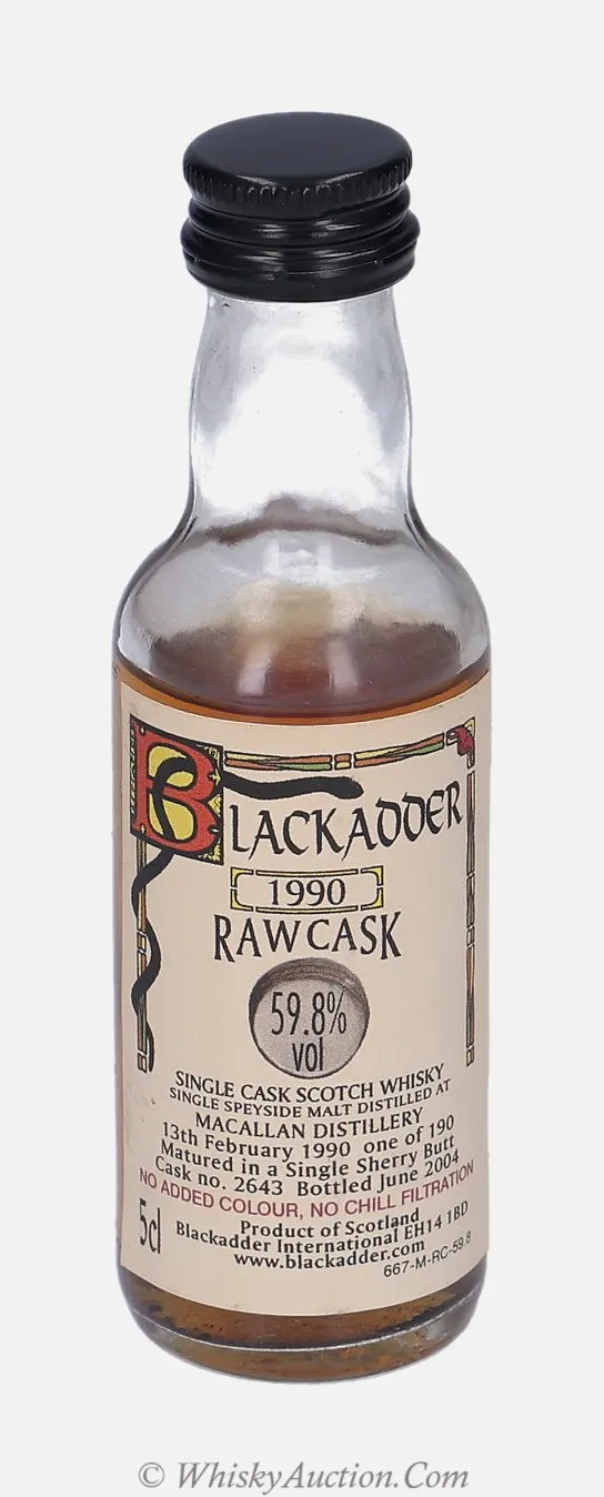 Macallan Raw Cask（1990年2月13日 / 2004年6月）– Blackadder International