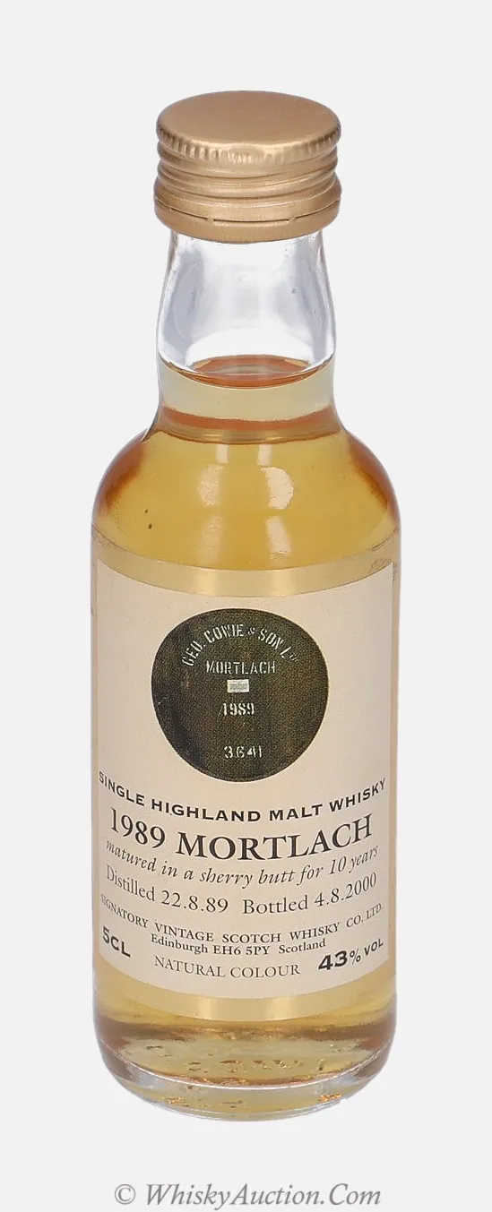 Mortlach 10 år (22.8.1989 / 4.8.2000) – Signatory Vintage Scotch Whisky Co. Ltd.