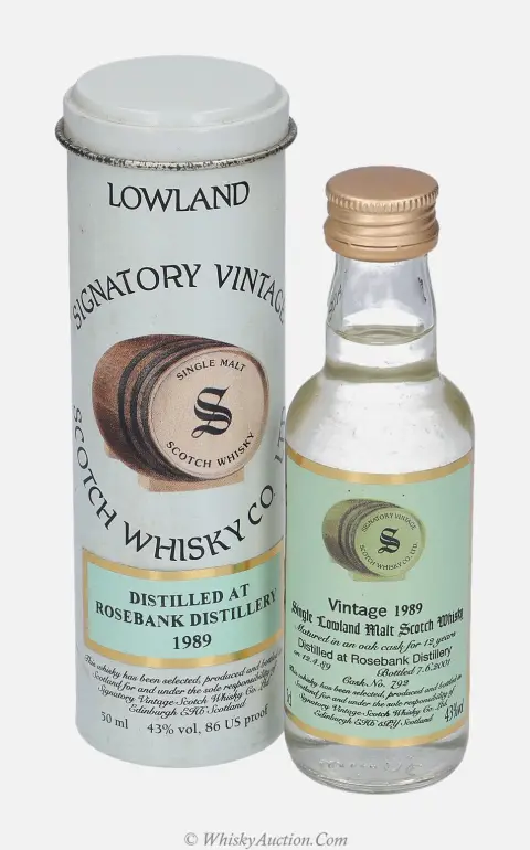 Rosebank 12 anni (12.4.1989 / 7.6.2001) – Signatory Vintage Scotch Whisky Co. Ltd.