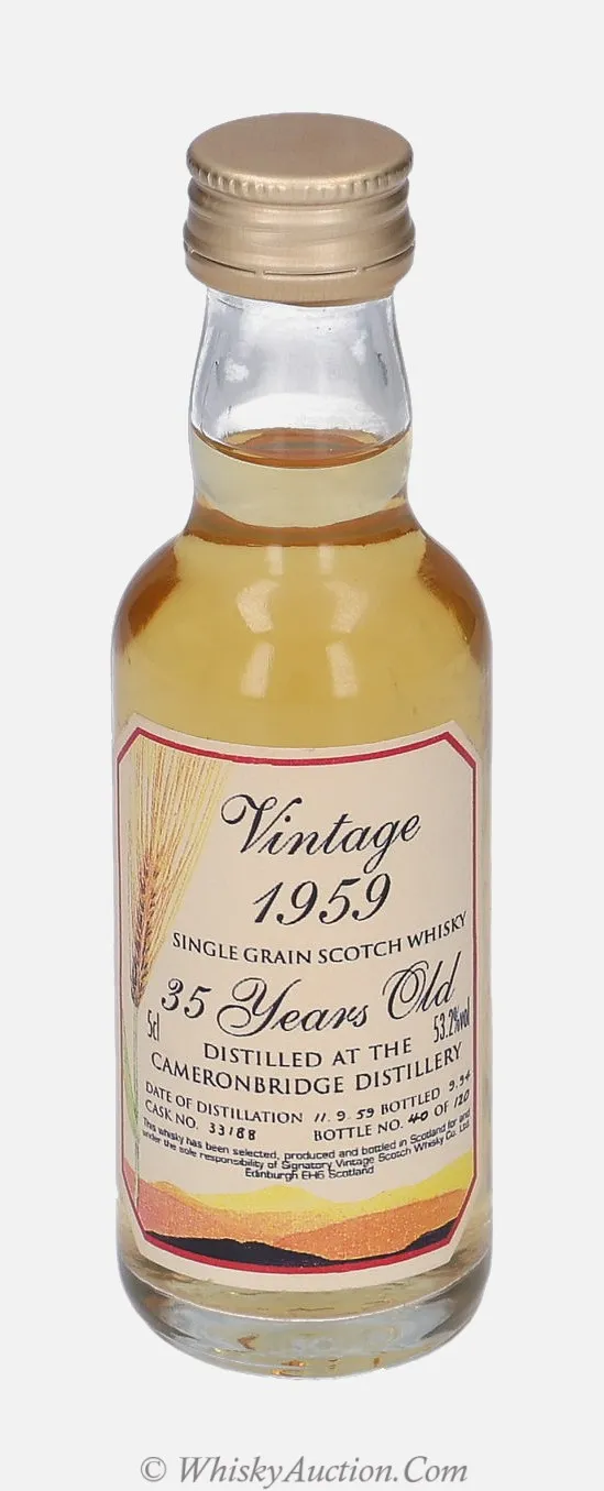 Cameronbridge 35 anni (11.9.1959 / 9.1994) – Signatory Vintage Scotch Whisky Co. Ltd.