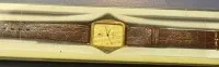 Quartz armbåndsur "Junghans" Noblesse, ny i display, brun læderrem