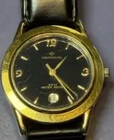 Quartz Continental Damen-Armbanduhr (schweizerische Uhrenmarke), Lederband, guter Zustand