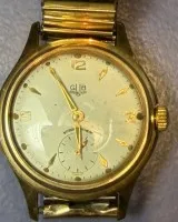HAU mecanic "GuB" Glashütte/SA, întoarcere manuală, mecanismul funcționează, brățară dublă, stare bună
