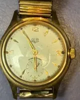 mechan. HAU "GuB" Glashütte/SA, Handaufzug, Werk läuft, Double Zugband, guter Zustand