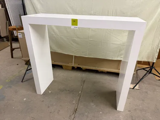 Hoge tafel wit glanzend