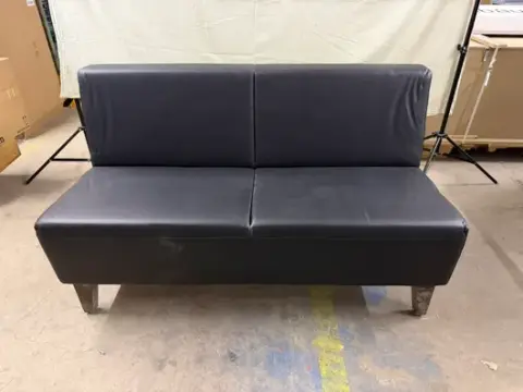 Banco de asiento para 2 personas negro