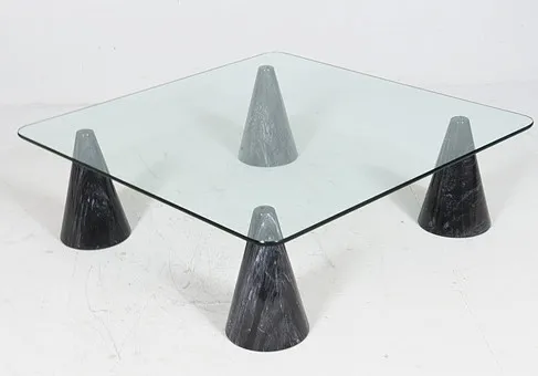 Mesa de centro, mármol, Italia, años 80.