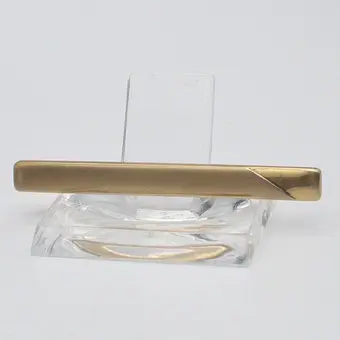 Nordahl Andersen。设计师领带夹，哑光与抛光，镀金银925纯银，手工制作，印有"NOA"，复古。