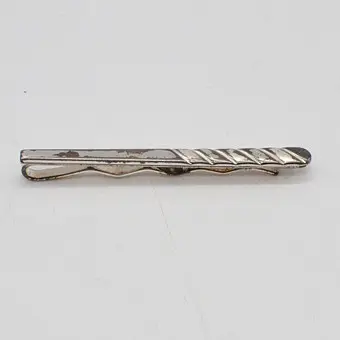 NORDAHL ANDERSEN。设计师领带夹，纯银配镀银金属，手工制作，复古。