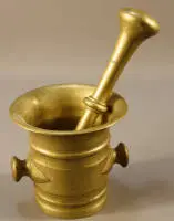 Mortero Biedermeier hacia 1830, centroalemán,