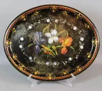 Bandeja historicista, probablemente Braunschweig hacia 1880, alemán