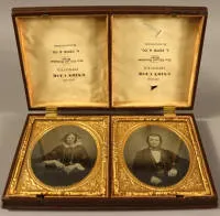 Deux premiers ferrotypes sous verre, vers 1850-60