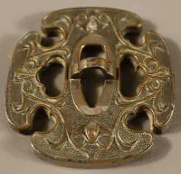 Pisapapeles, tsuba japonés 1900-1940, EE. UU.