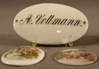 Tres platos de porcelana, Turingia hacia 1920