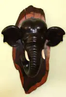 Cabeza de elefante en ébano, colonias alemanas hasta 1918