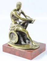 Escultura de bronce, galo sentado circa 1920-30, alemana