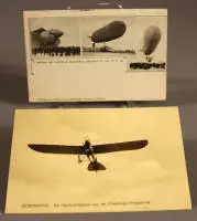 Dos postales Zeppelin y exhibición aérea, Imperio Alemán hasta 1918