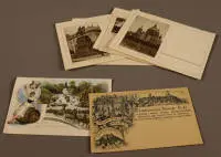 Dos raras postales del cambio de siglo y vistas de Berlín, Imperio Alemán hacia 1900