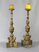 Coppia di candelieri classicisti, fine XVIII sec., Germania meridionale