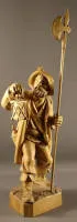 Handgeschnitzte Holzfigur, zweite Hälfte des 20. Jh., Tirol