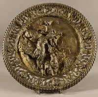 Jagdlicher Eisenguss-Zierteller, Historismus um 1880