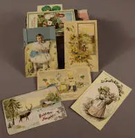 Lote de 156 postales de felicitación, Imperio Alemán 1900-1945