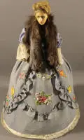Muñeca de té de gran tamaño, segunda mitad del siglo XX, Francia