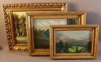 Trois cadres historicistes, début du 20e s., allemands