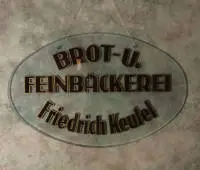 Enseigne de boulangerie Halberstädter en verre, première moitié du 20e s., allemande