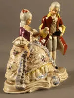 Couple rococo, milieu du 20e siècle, RDA