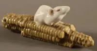 Figurine en porcelaine souris sur un épi de maïs, seconde moitié du XIXe s., probablement Royal Copenhagen
