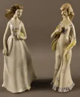 Deux figurines en porcelaine, RDA jusqu'en 1989