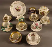 Pièces en porcelaine Biedermeier, Allemagne centrale vers 1830
