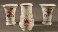 Trois vases craquelés marque aux épées Meissen, 2e moitié du 20e s., RDA
