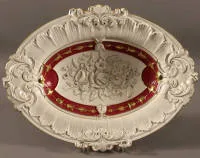 Schwerter Marke Meissen Prunkschale, Historismus um 1900, deutsch