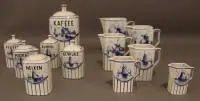 Service de porcelaine de cuisine de Delft, début du 20e s., Hollande