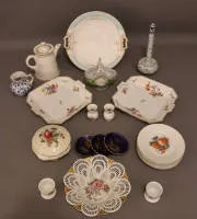 Lot de porcelaine décorative, allemand, 20e s.