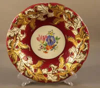 Assiette décorative de prestige Meissen forme B, pourpre, 19e/20e s.