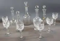 Lot de carafes en verre, Allemagne du Nord 1850-1930