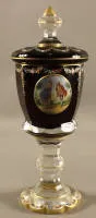 Coupe à couvercle Moser, seconde moitié du XIXe siècle, allemand