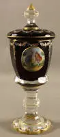 Coupe à couvercle Moser, seconde moitié du XIXe siècle, allemand