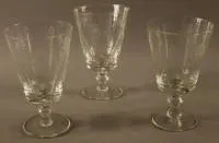 Trois verres à vin, seconde moitié du 19e s., allemand