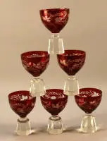 Suite - six verres à liqueur, Reich allemand avant 1945