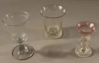 彼德麦式断口玻璃杯一组，19世纪前三分之一，德国