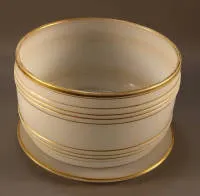 乳白玻璃碗加盘子，历史主义约1900-1920，德国
