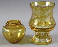 Dvije različite staklene vaze, sjeverna Češka, oko 1900.–1920., njemačka
